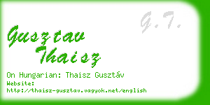gusztav thaisz business card